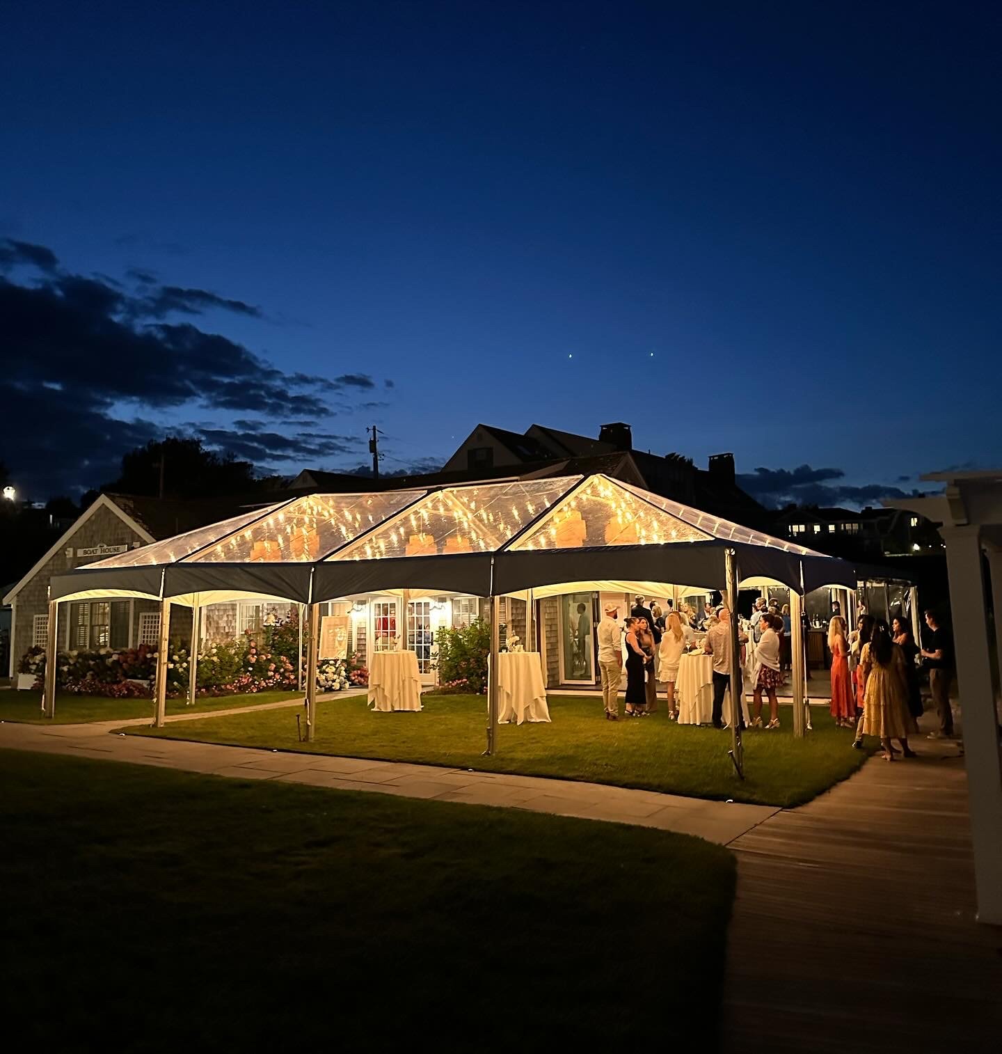 Clear top tent rental in Cape Cod